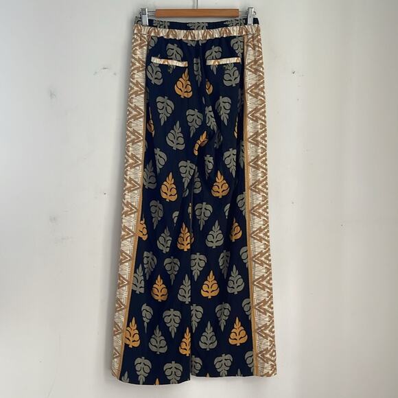 Soft Surroundings leaf print elastic waist pull on wide leg palazzo pants sz XS - Picture 6 of 6